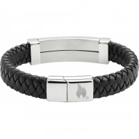 Браслет Zippo Steel Bar Braided Leather Bracelet (20 см) купить в Калуге