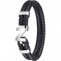 Браслет Zippo Steel Braided Leather Bracelet (20 см) купить в Калуге