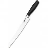 Кухонный хлебный нож Bker Core Professional Bread Knife, 220 мм, сталь X50CrMoV15, рукоять пластик купить в Калуге