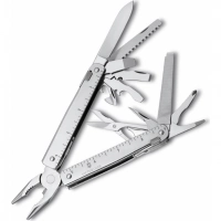 Нож мультитул Victorinox SwissTool, сталь X50CrMoV15, рукоять нержавеющая сталь, серый купить в Калуге