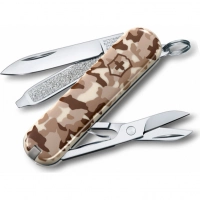 Нож перочинный Victorinox CLASSIC, сталь X55CrMo14, рукоять Cellidor®, песочный камуфляж купить в Калуге