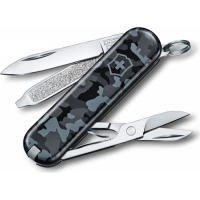 Нож перочинный Victorinox  Classic, сталь X55CrMo14, рукоять Cellidor®, синий камуфляж купить в Калуге