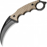 Нож с фиксированным клинком Magnum Spike Karambit — Boker 02SC028, сталь 440A EDP, рукоять стеклотекстолит G10, песочный купить в Калуге