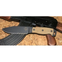 Нож с фиксированным клинком Ontario «RD6 Tan micarta», зубцы купить в Калуге