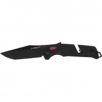 Полуавтоматический складной нож Trident Mk3 Black-Red Tanto, сталь D2, рукоять GRN купить в Калуге