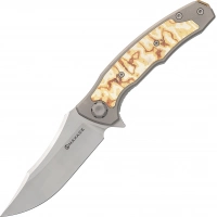 Складной нож Maxace Halictus Mokume, сталь M390, рукоять Mokume/Titanium купить в Калуге