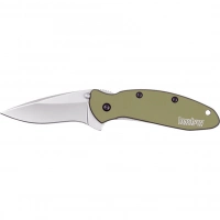 Складной полуавтоматический нож Kershaw Scallion Olive, сталь 420HC, рукоять алюминий купить в Калуге