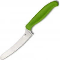 Универсальный кухонный нож Spyderco Z-Cut Offset Kitchen Green, сталь CTS™ — BD1 Alloy, рукоять зеленый полипропилен купить в Калуге